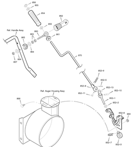 Chute Rod Diagram and Parts List for 629117X31A 2004 Briggs and Stratton Snow Blower